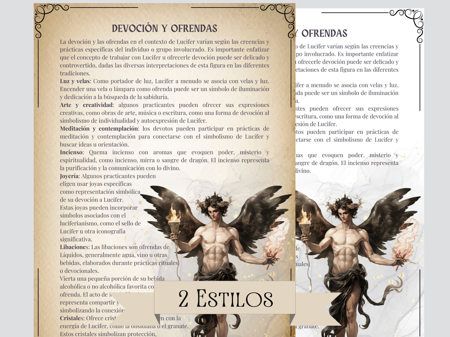 LUCIFER. EN ESPAÑOL. Hermosas páginas de Grimorio para trabajar con Lucifer. Descarga instantánea.