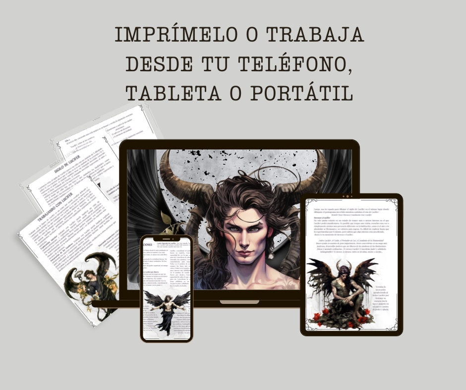 LUCIFER. EN ESPAÑOL. Hermosas páginas de Grimorio para trabajar con Lucifer. Descarga instantánea.