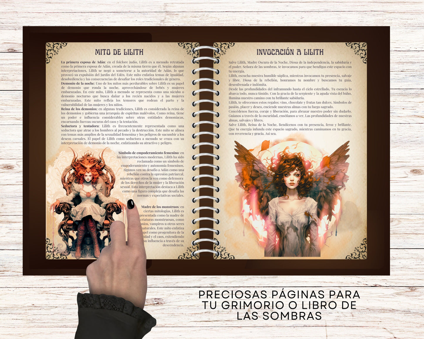 Lilith Grimorio. EN ESPAÑOL. Una guía para trabajar con la diosa oscura Lilith. 16 hermosas páginas de Grimorio imprimibles.
