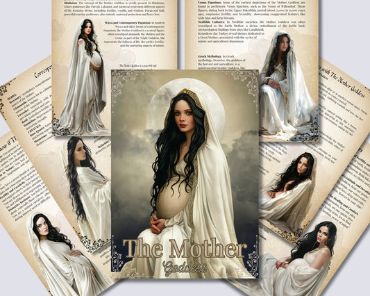 THE MOTHER GODDESS. Beautiful pages for your Grimoire or Book Of Shadows. Printable.