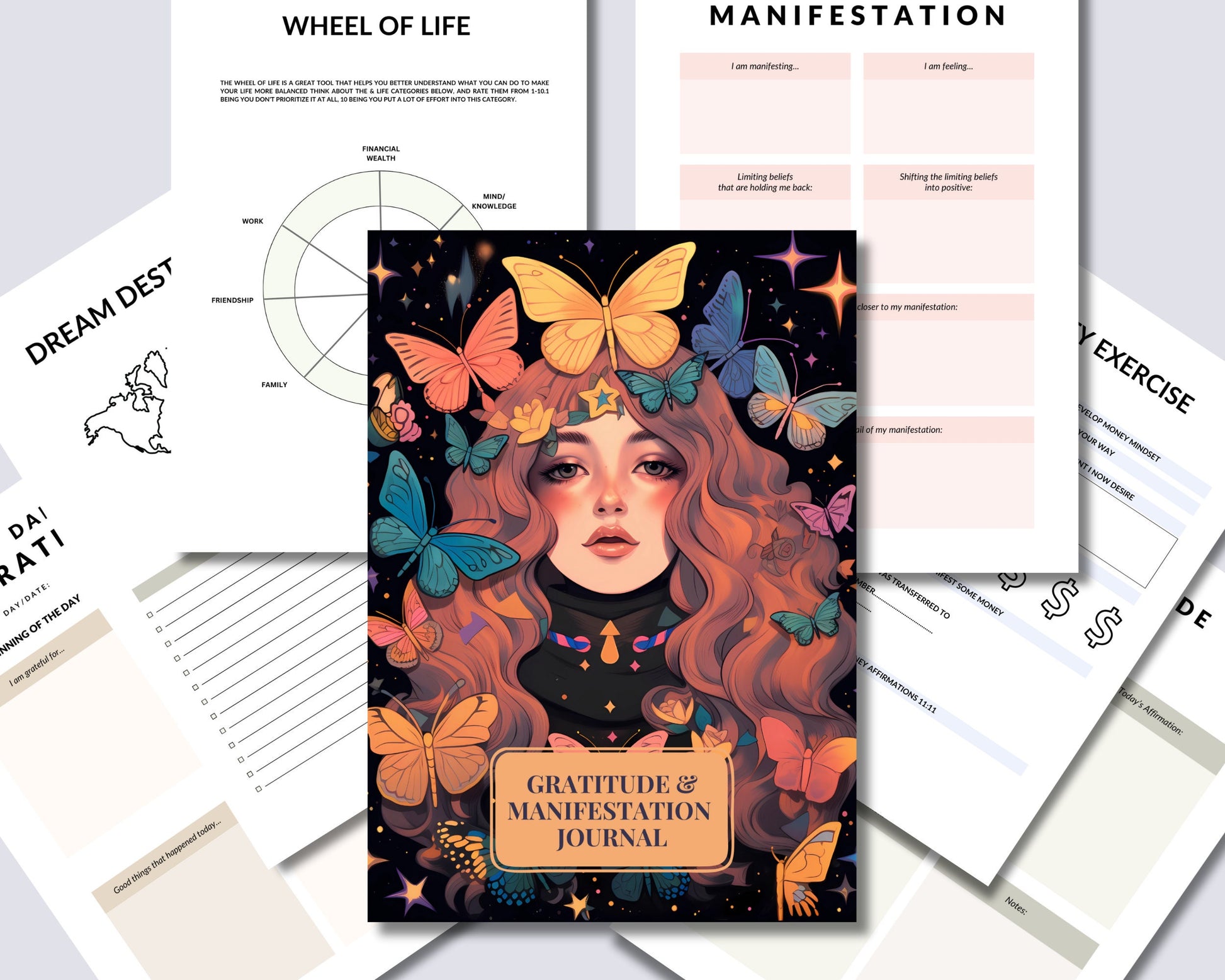 Gratitude & Manifestation Planner. Printable.