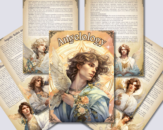 Angelology. Beautiful pages for your Grimoire or Book of Shadows. Printable