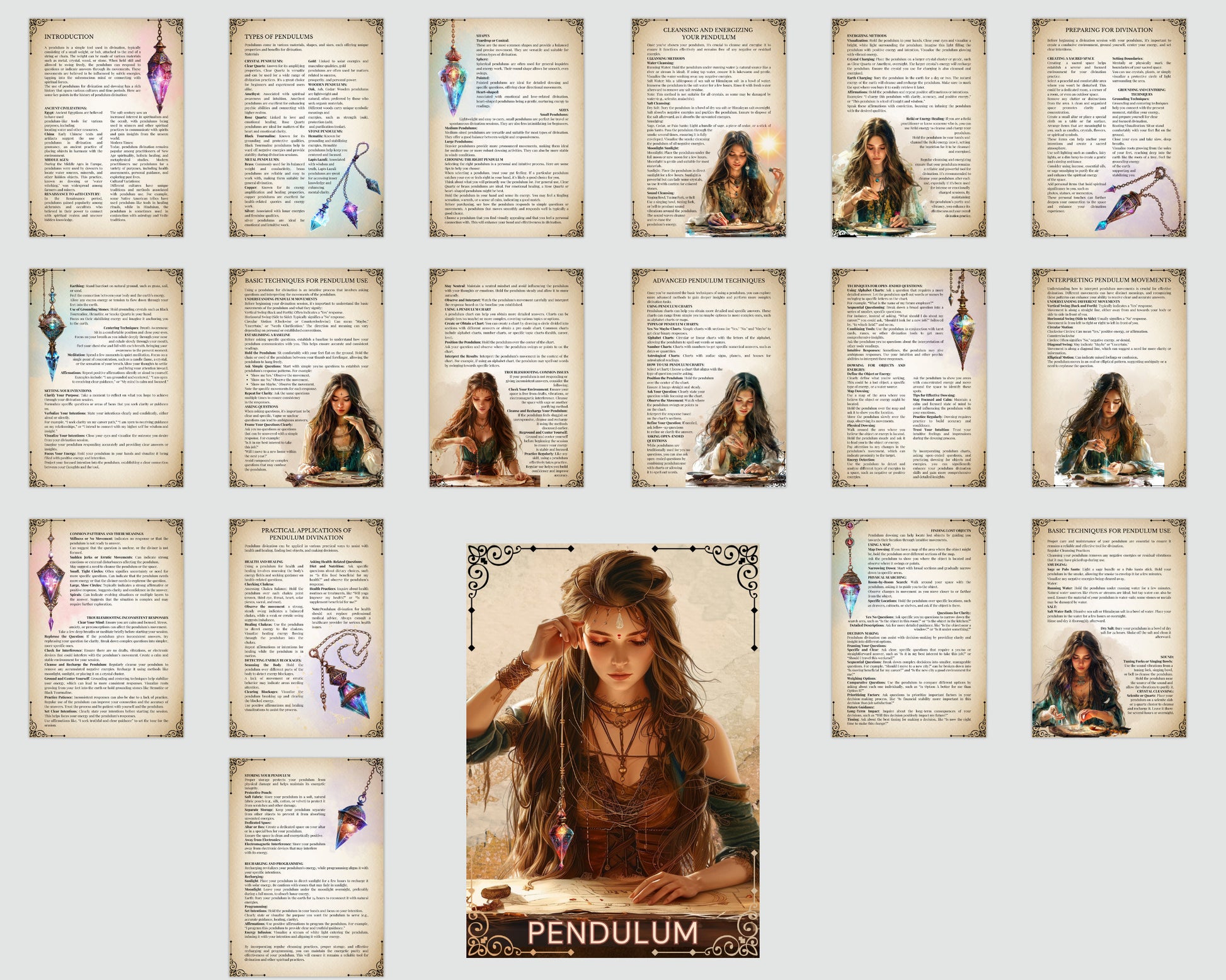Pendulum. Pendulum chart. Pendulum programming. Grimoire pages