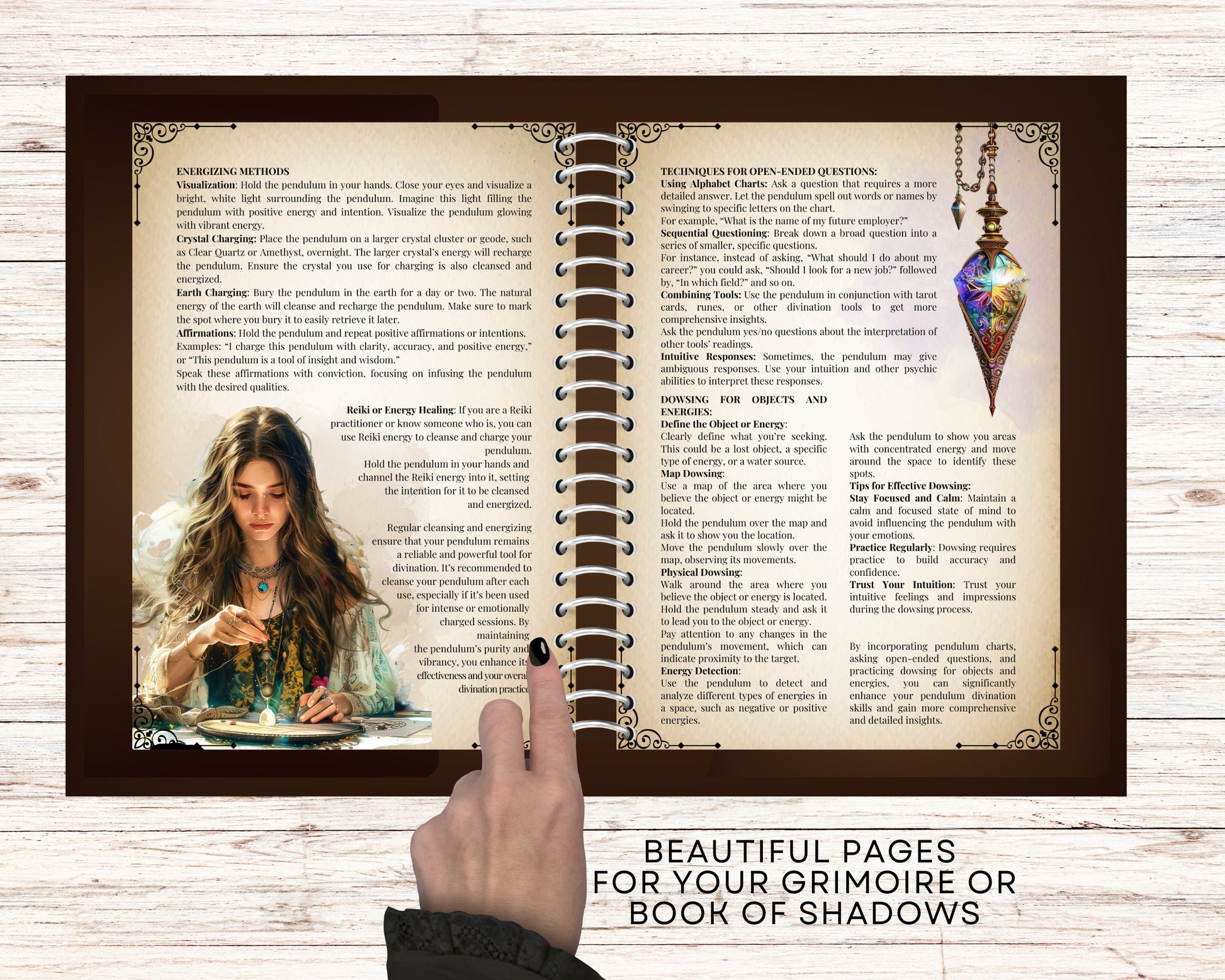 Pendulum. Pendulum chart. Pendulum programming. Grimoire pages