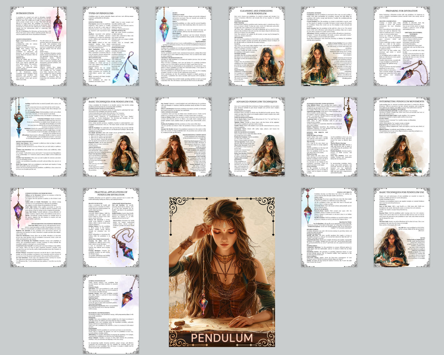 Pendulum. Pendulum chart. Pendulum programming. Grimoire pages