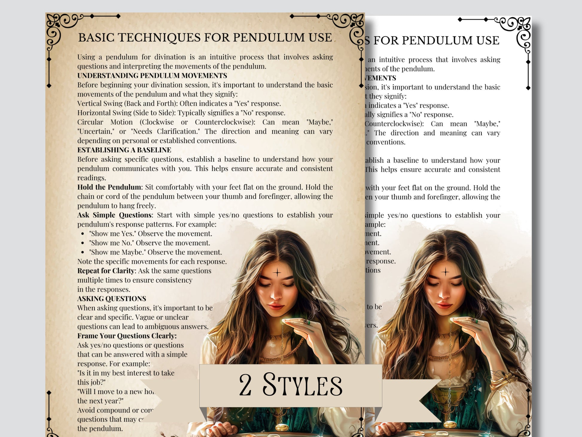 Pendulum. Pendulum chart. Pendulum programming. Grimoire pages
