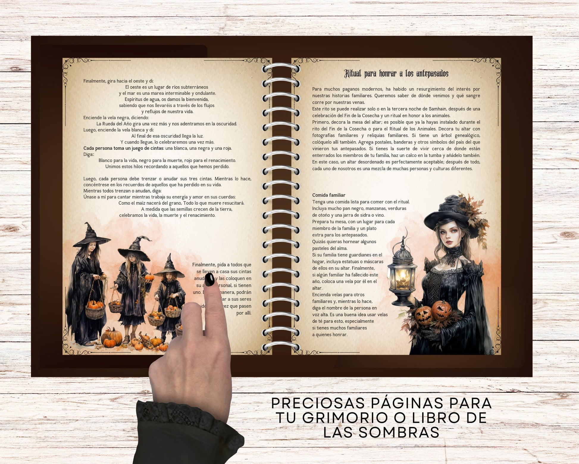 Rituales y ceremonias de Samhain. Páginas imprimibles para tu Grimorio o Libro de las Sombras.