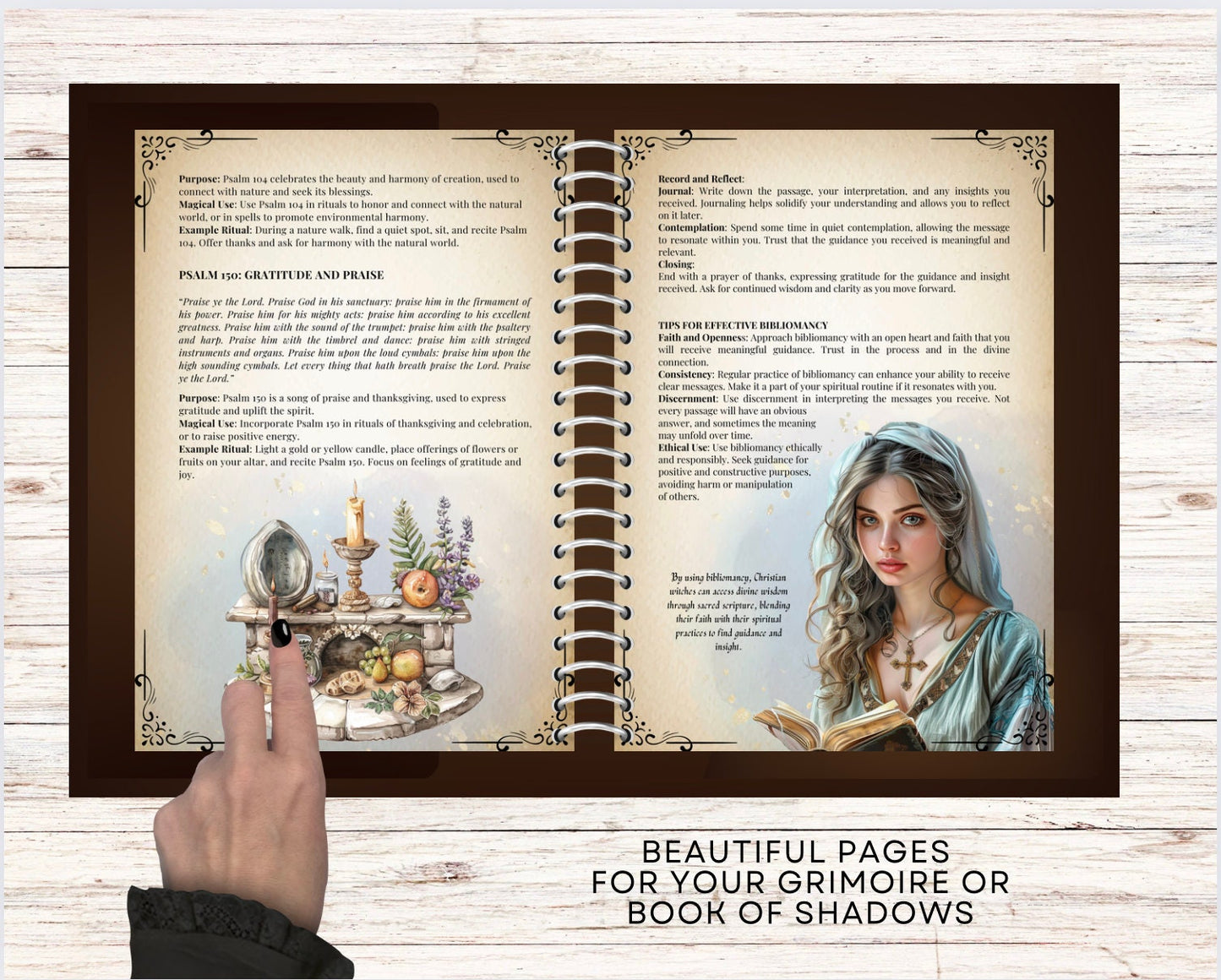 Christian Witchcraft. Basic Guide. Beautiful pages for your Grimoire or Book Of Shadows. Printable