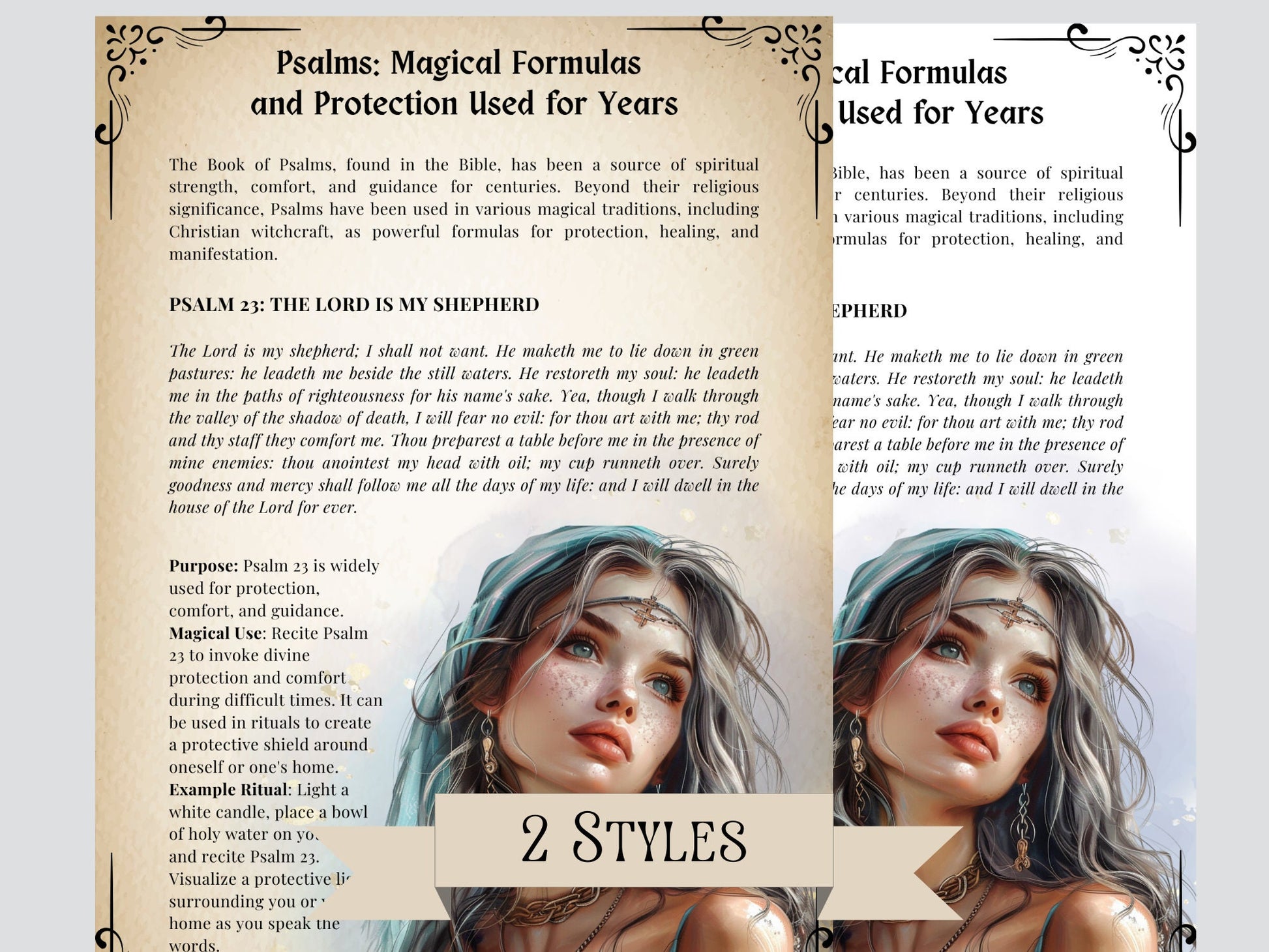 Christian Witchcraft. Basic Guide. Beautiful pages for your Grimoire or Book Of Shadows. Printable