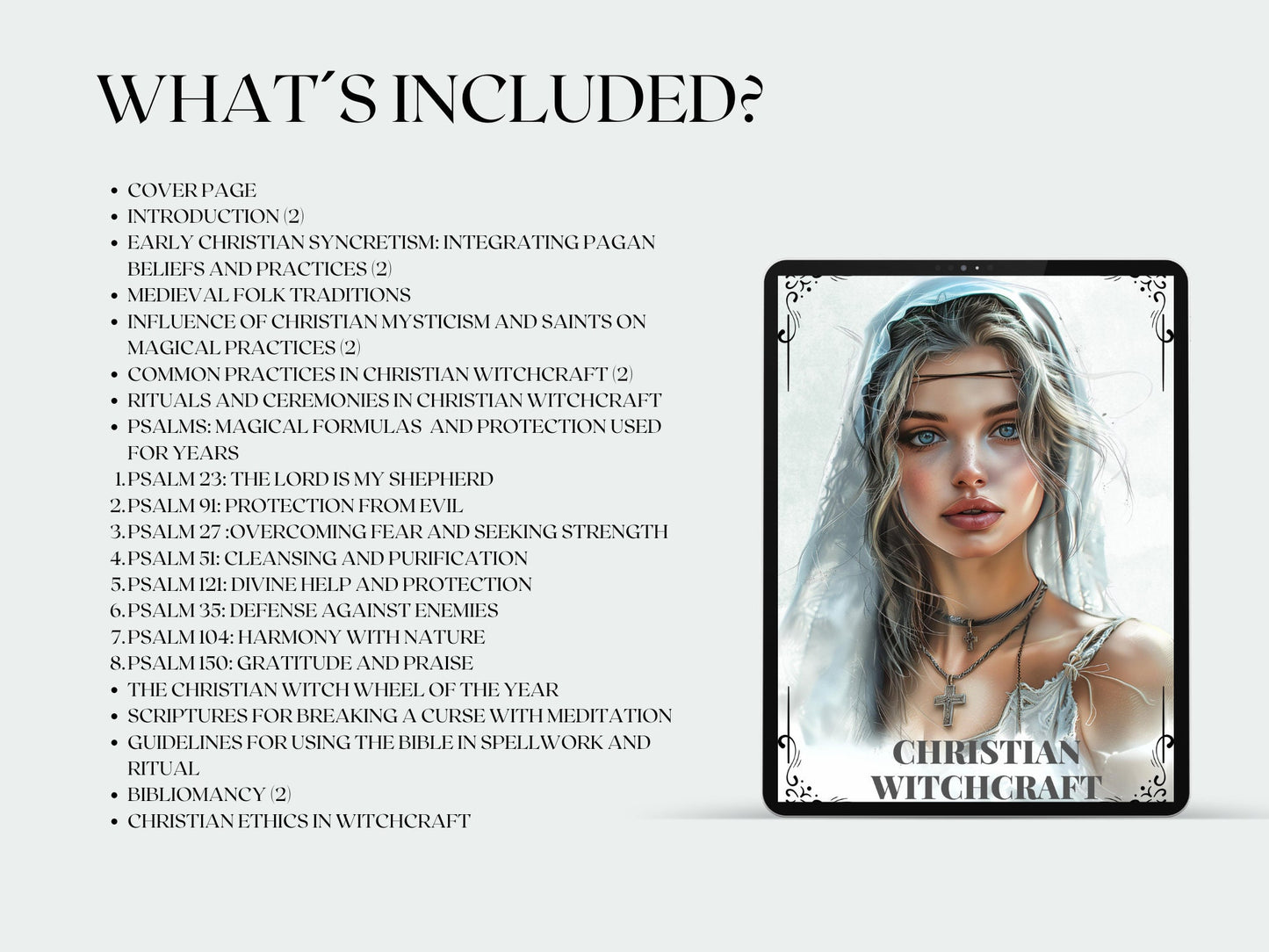 Christian Witchcraft. Basic Guide. Beautiful pages for your Grimoire or Book Of Shadows. Printable