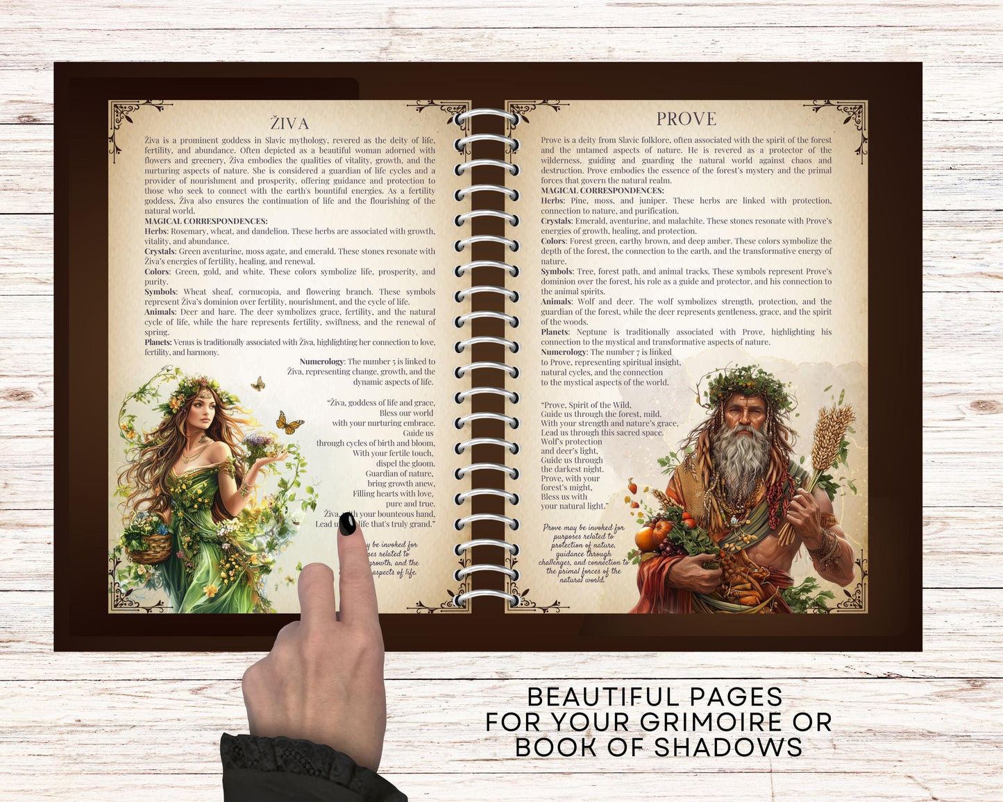 SLAVIC. Gods and Goddesses. Beautiful pages for your grimoire or Book Of Shadows. Printable