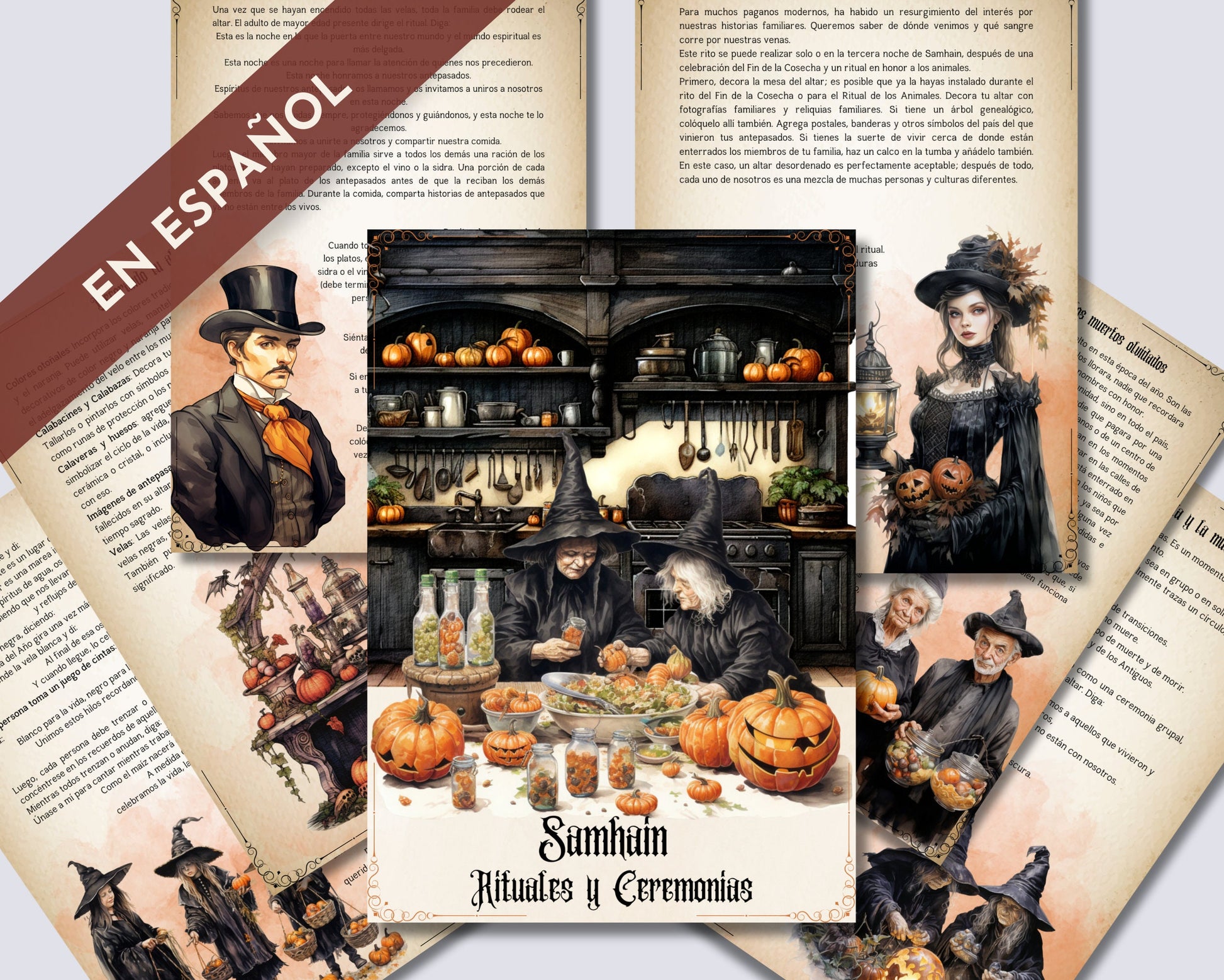 Rituales y ceremonias de Samhain. Páginas imprimibles para tu Grimorio o Libro de las Sombras.