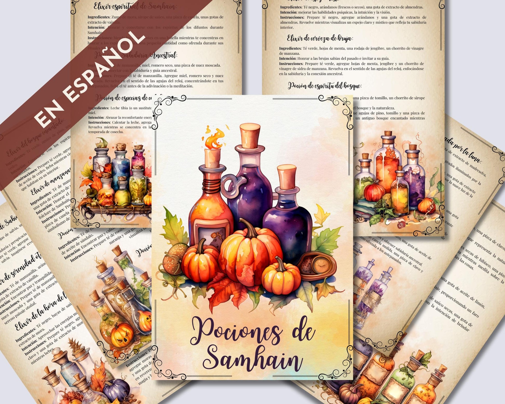Samhain Easy Potions. Basics. Printable.
