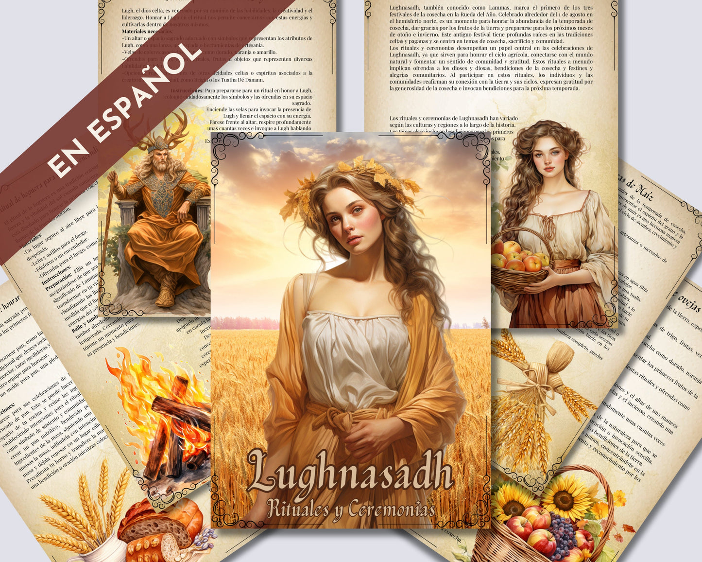 Lughnasadh. Lammas. Rituales y Ceremonias. Páginas imprimibles para tu Libro de las Sombras o Grimorio.