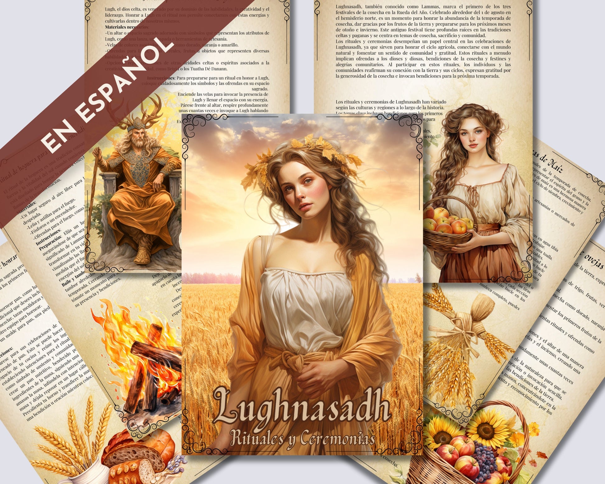 Lughnasadh. Lammas. Rituales y Ceremonias. Páginas imprimibles para tu Libro de las Sombras o Grimorio.