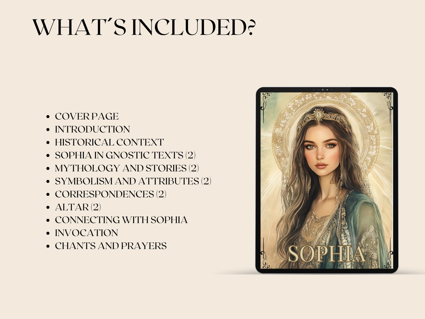 Sophia. The Gnostic Goddess. Beautiful pages for your Grimoire or Book Of Shadows. Printable.