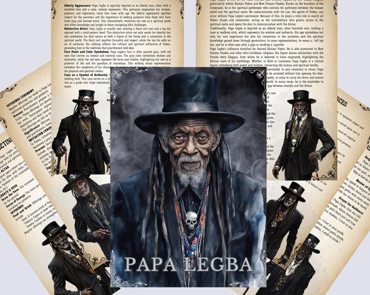 Papa Legba. Beautiful pages for your Grimoire or Book Of Shadows. Printable.