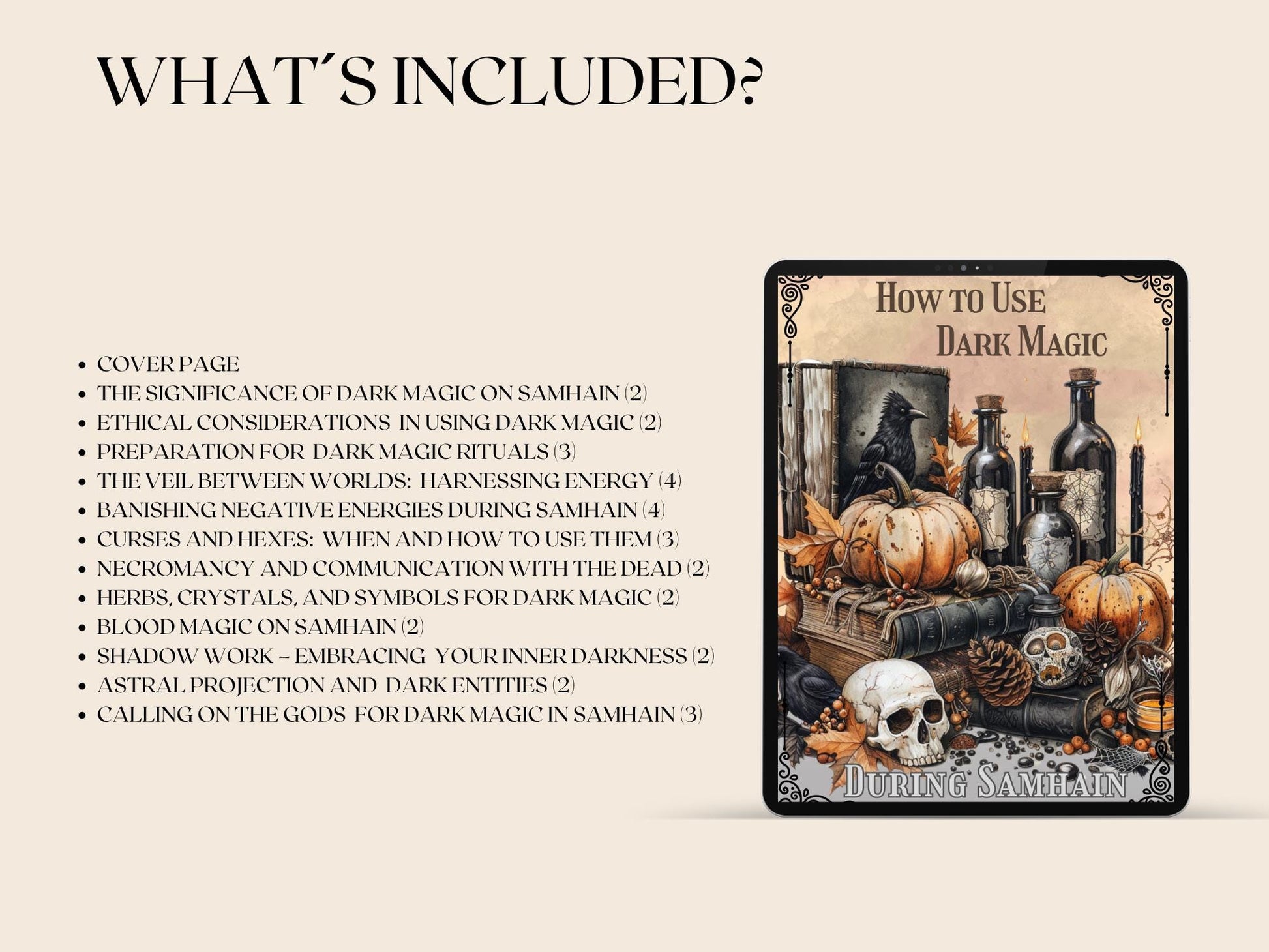 How to Use Dark Magic During Samhain. Beginner's Guide. 32 Beautiful pages for your Grimoire.