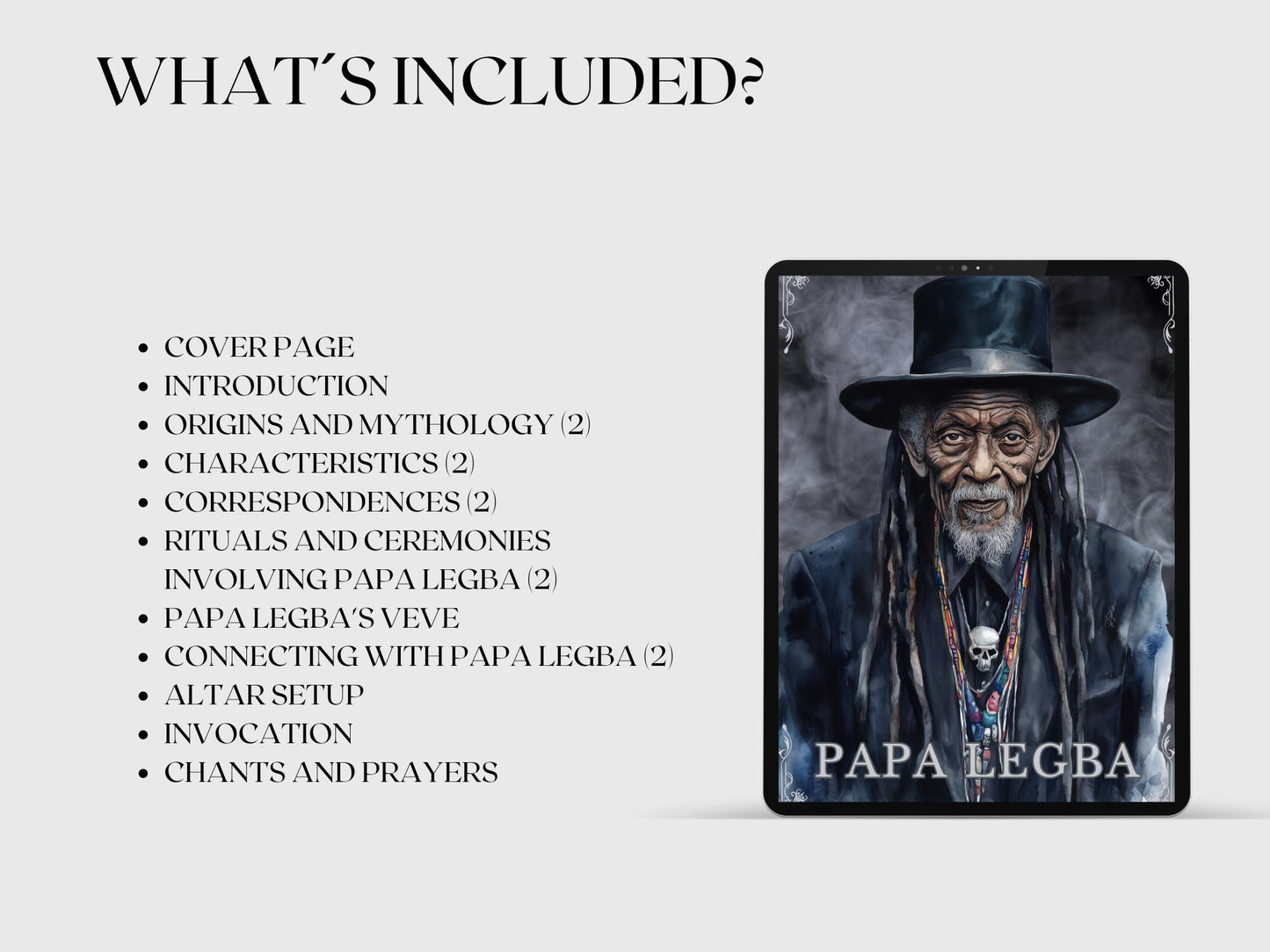 Papa Legba. Beautiful pages for your Grimoire or Book Of Shadows. Printable.