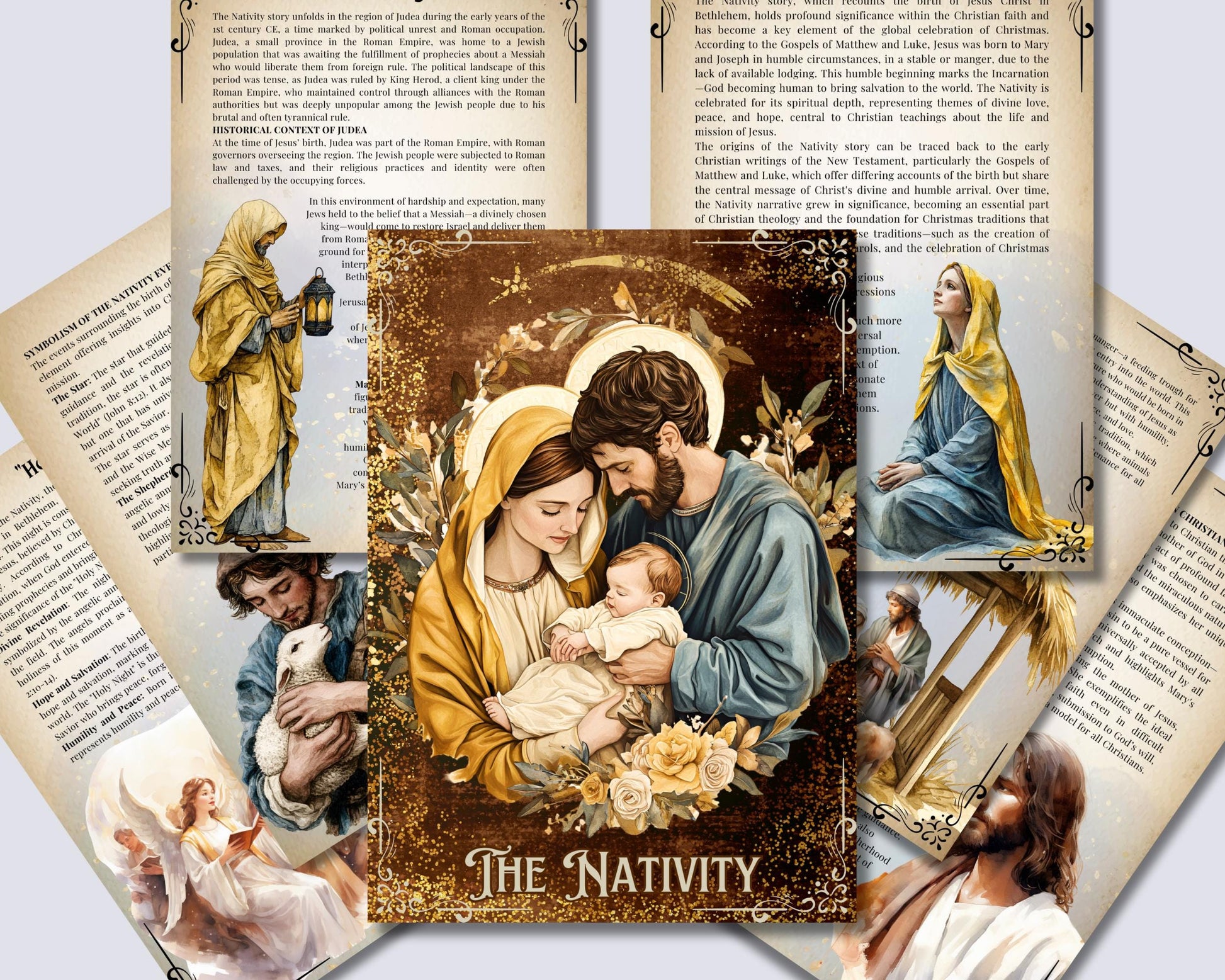 The Nativity. Printable pages.