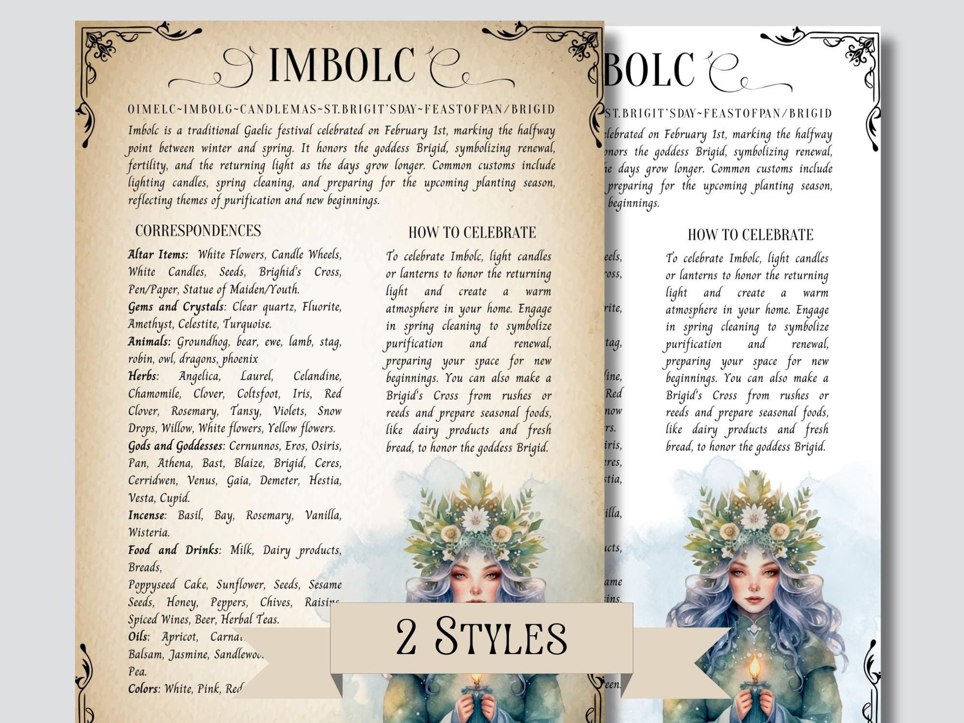 The 8 Sabbats. Celebrate the Wheel of the Year. Printable beautiful Grimoire Pages.