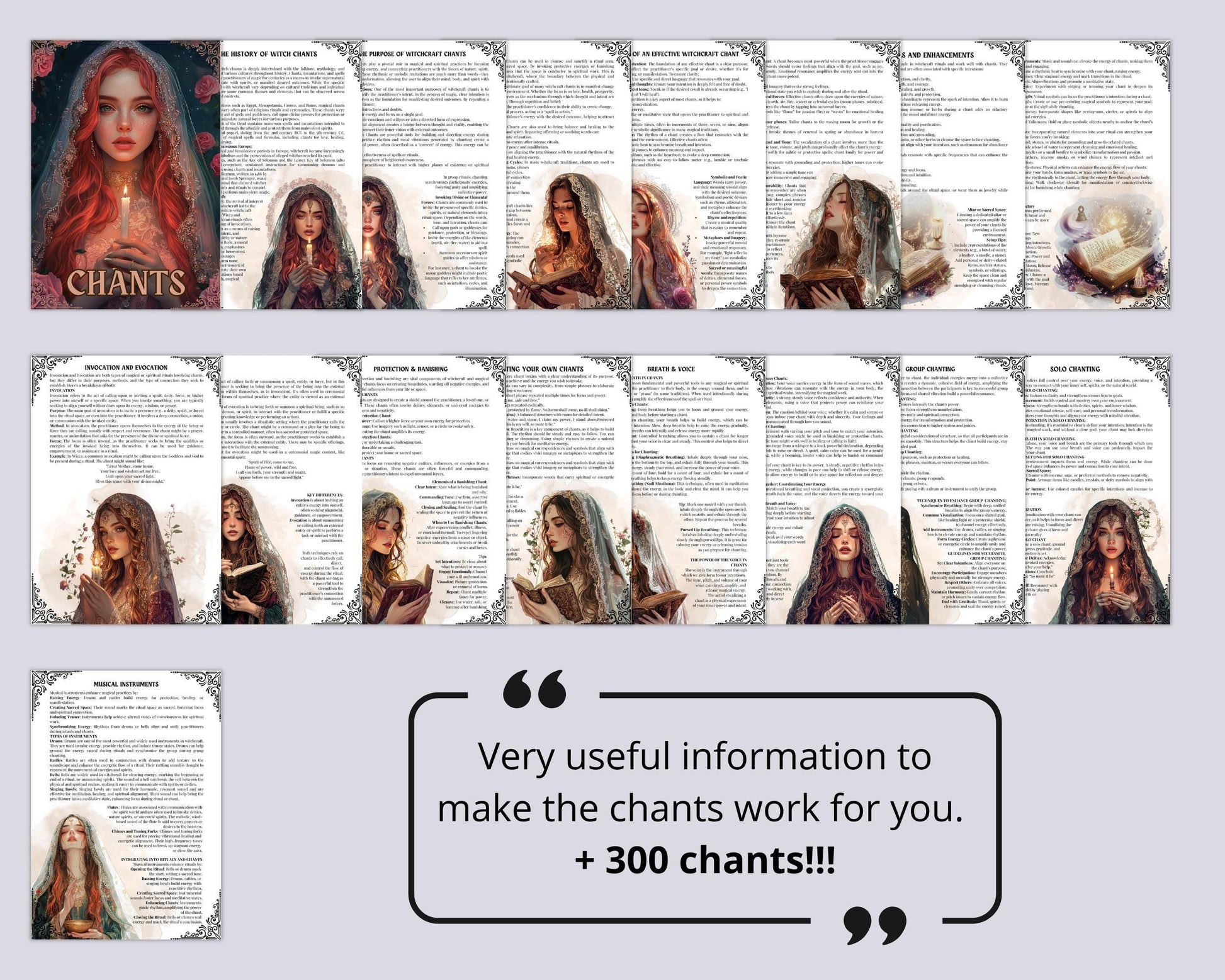 Chants. How to Create Powerful Chants to Use in Spell Work. Includes 300 Chants for Protection, Love, Money, Healing, and More! Printable.