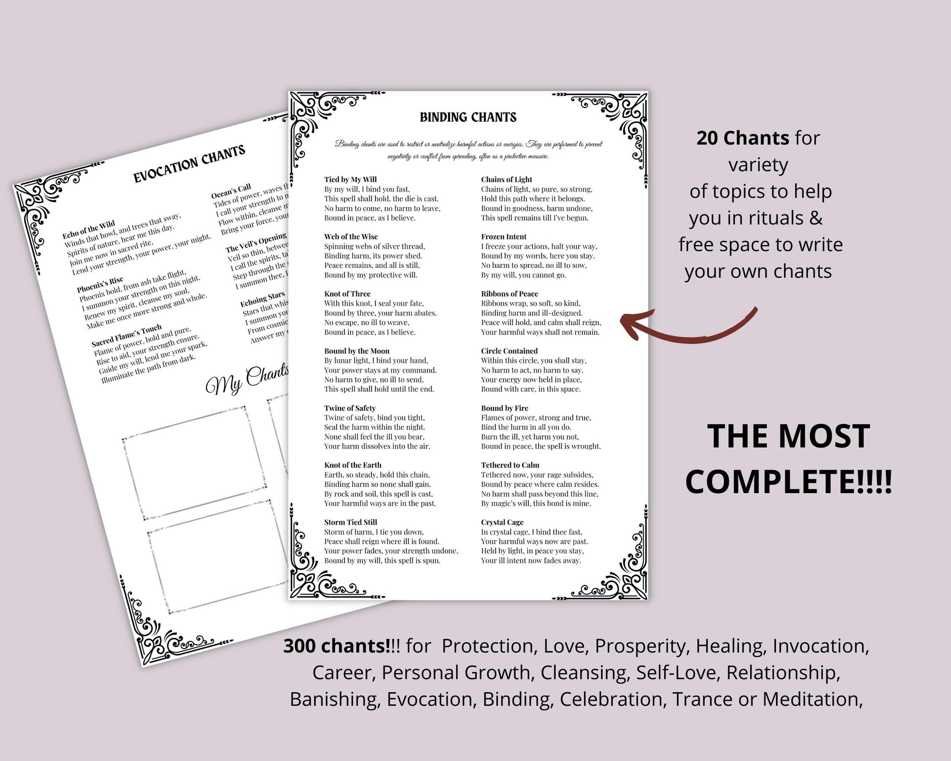 Chants. How to Create Powerful Chants to Use in Spell Work. Includes 300 Chants for Protection, Love, Money, Healing, and More! Printable.