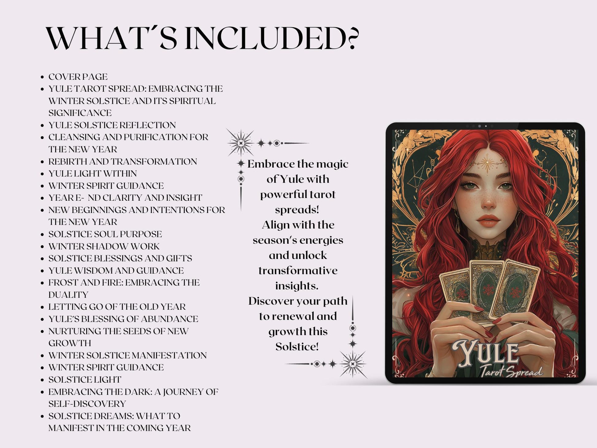 Yule Tarot Spread Journal. 20 Tarot Spreads to Embrace the Energy of the Sabbat. Printable
