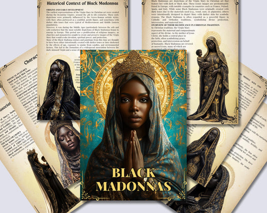Black Madonnas. Beautiful pages for your Grimoire or Book Of Shadows. Printable.