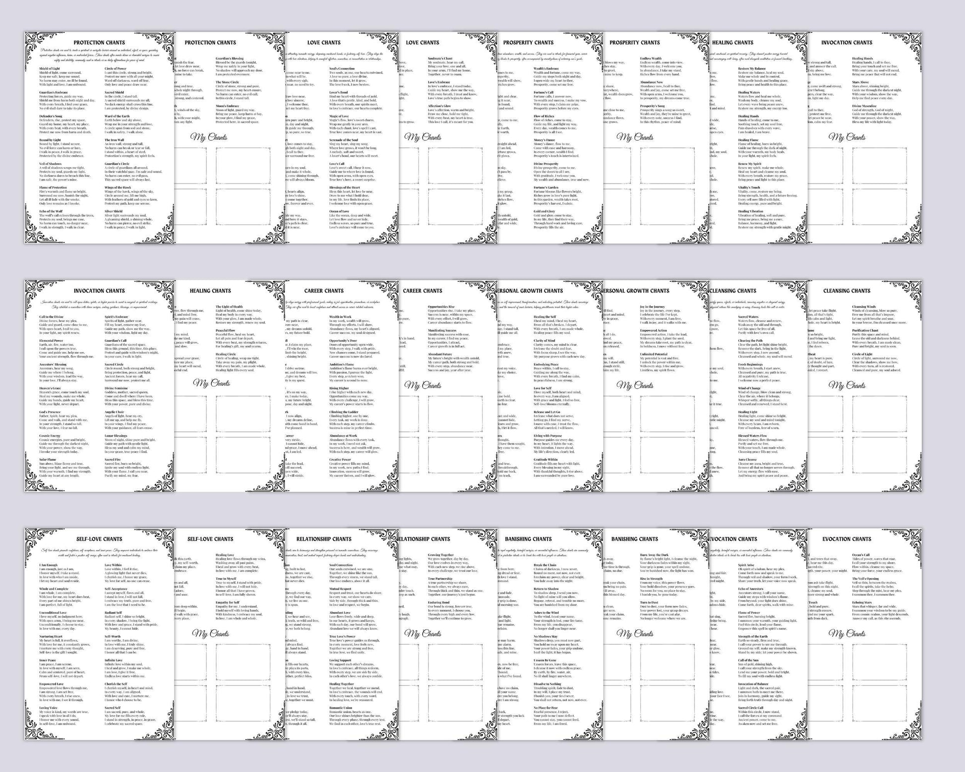 Chants. How to Create Powerful Chants to Use in Spell Work. Includes 300 Chants for Protection, Love, Money, Healing, and More! Printable.
