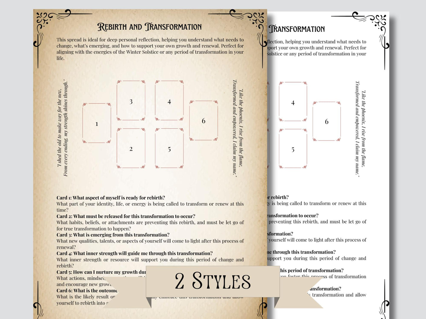Yule Tarot Spread Journal. 20 Tarot Spreads to Embrace the Energy of the Sabbat. Printable