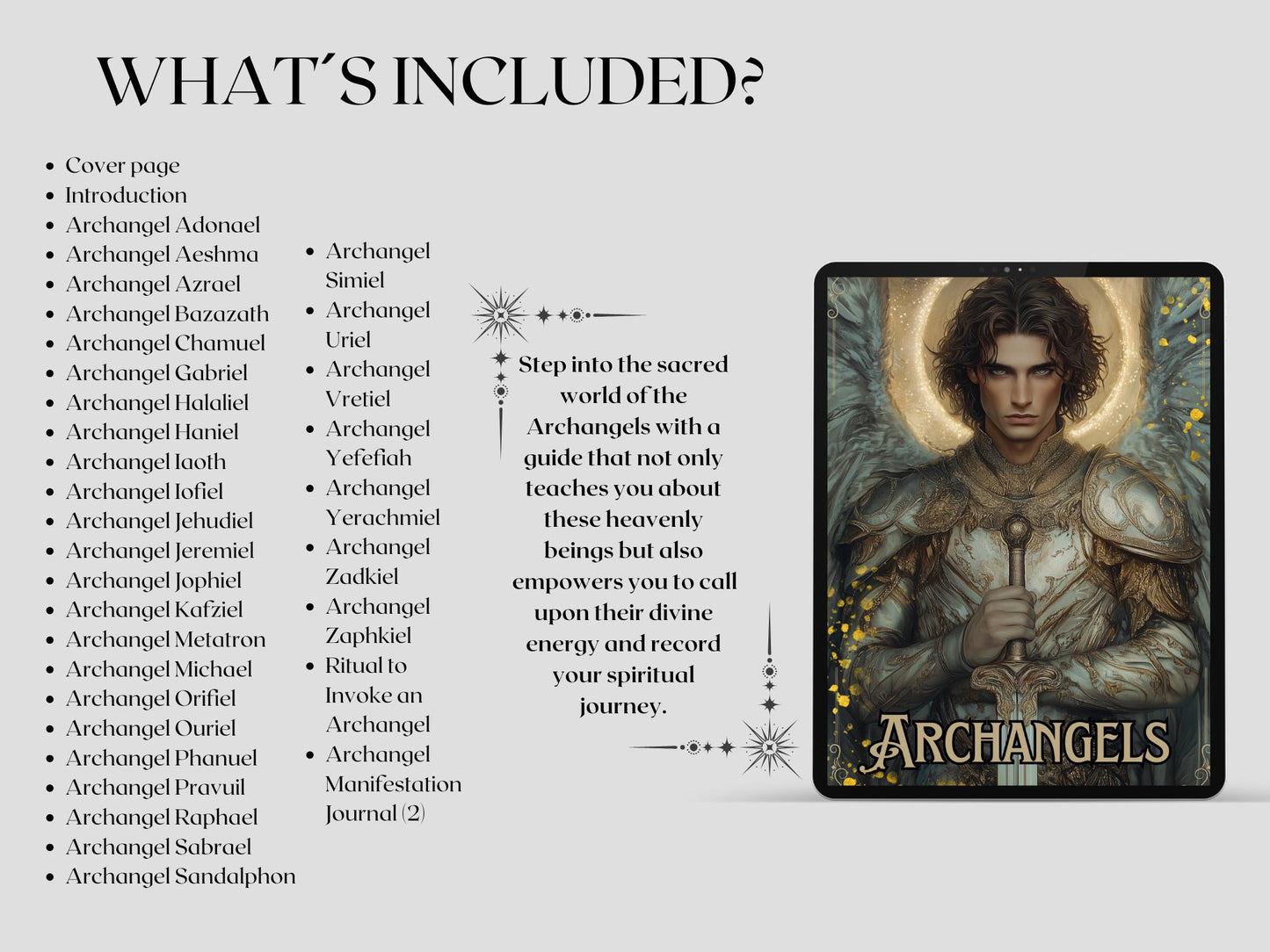 Archangels Bundle. 30 Archangels. Basic guide. Beautiful pages for your Grimoire or Book of Shadows. Printable.