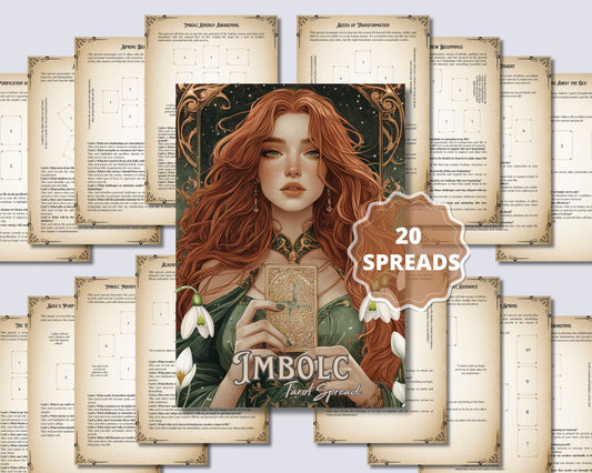 Imbolc Tarot Spread Journal. 20 Tarot Spreads to Embrace the Energy of the Sabbat. Printable