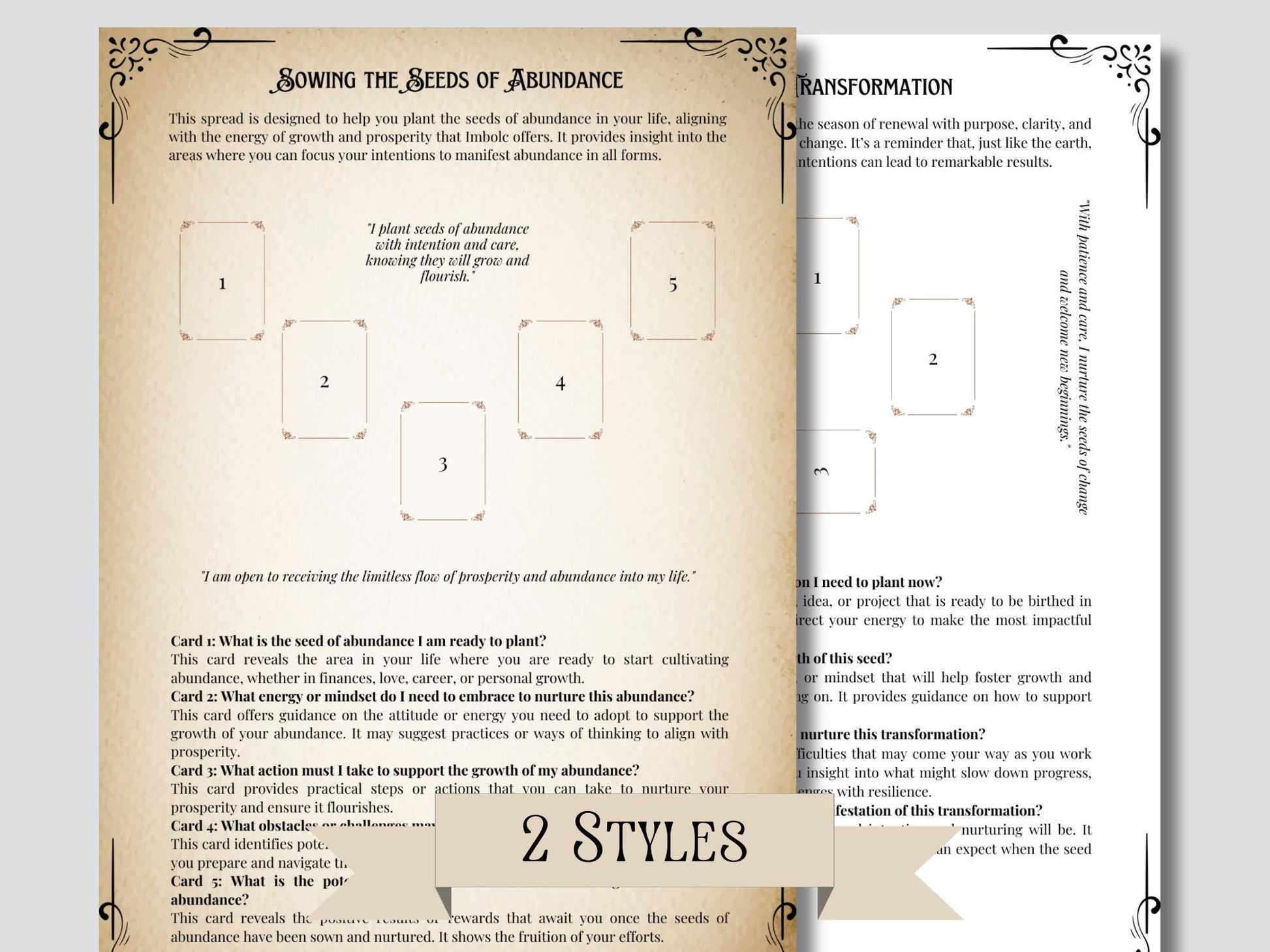 Imbolc Tarot Spread Journal. 20 Tarot Spreads to Embrace the Energy of the Sabbat. Printable