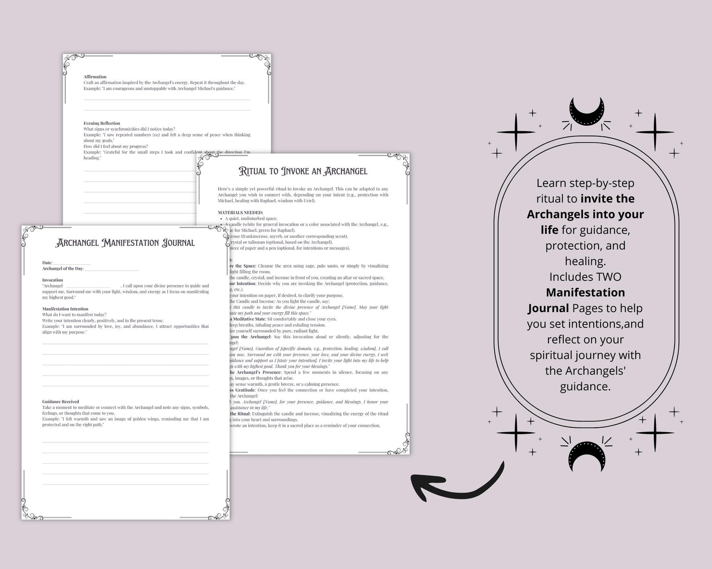 Archangels Bundle. 30 Archangels. Basic guide. Beautiful pages for your Grimoire or Book of Shadows. Printable.
