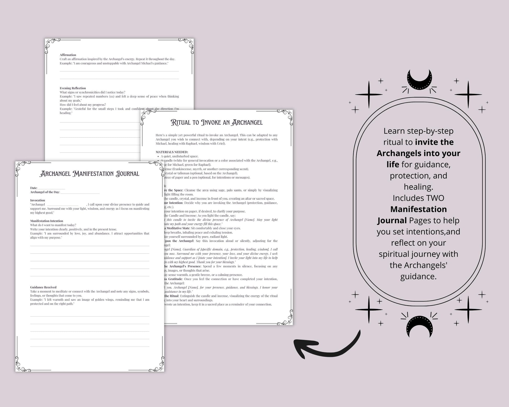 Archangels Bundle. 30 Archangels. Basic guide. Beautiful pages for your Grimoire or Book of Shadows. Printable.