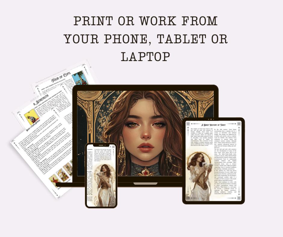 Tarot Beginner's Guide. Card Meanings, Spreads, Cheat Sheets, Journal pages & More! Printable Pages
