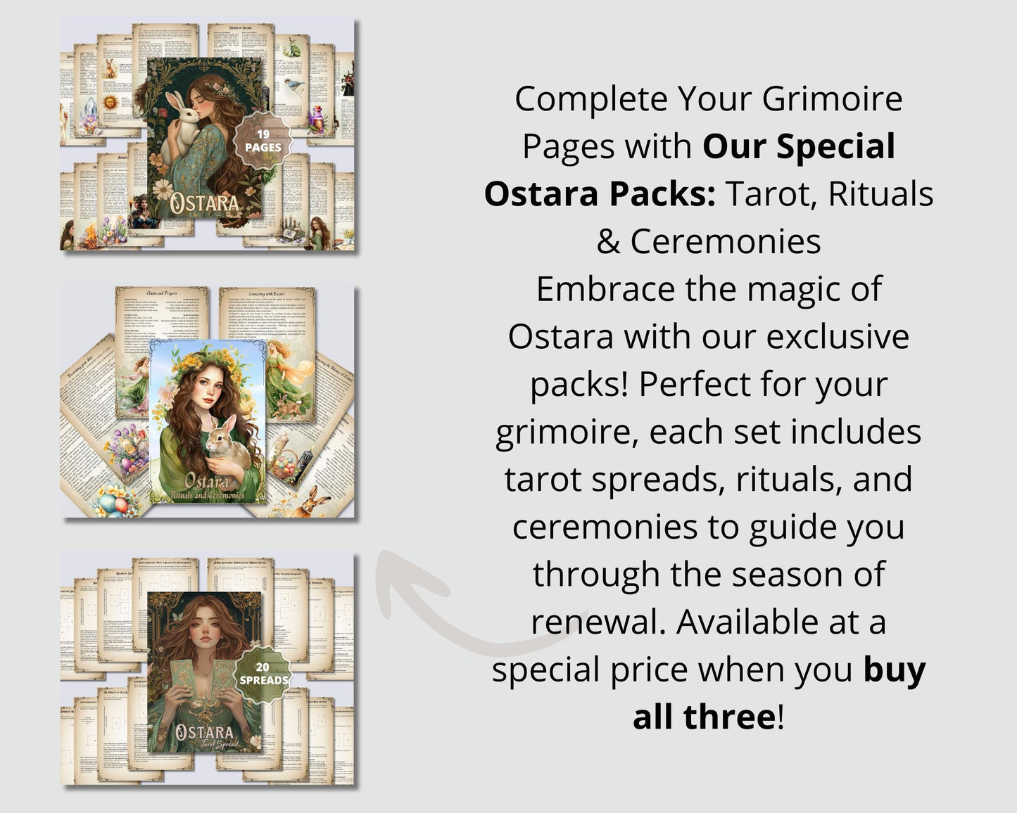 Ostara Tarot Spread Journal. 20 Tarot Spreads to Embrace the Energy of the Sabbat. Printable
