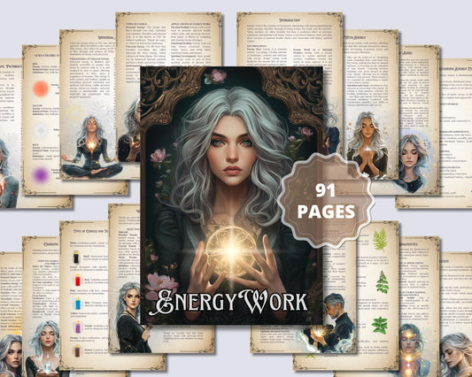 Energy Work Bundle. Complete Guide from Basic to Advanced, Energy Types, Healing, Protection, Tools, & More. Beautiful Printable Pages