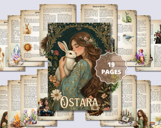 Ostara. Beautiful pages for your Grimoire or Book Of Shadows. Printable. Ostara Sabbat.