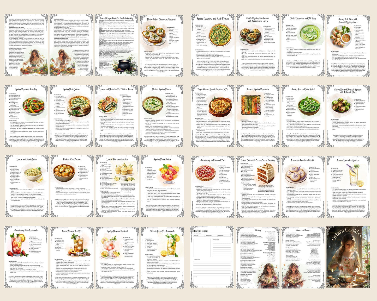 Ostara Cookbook Basic Guide. 25 Recipes for the Season of Renewal and Rebirth. Printable