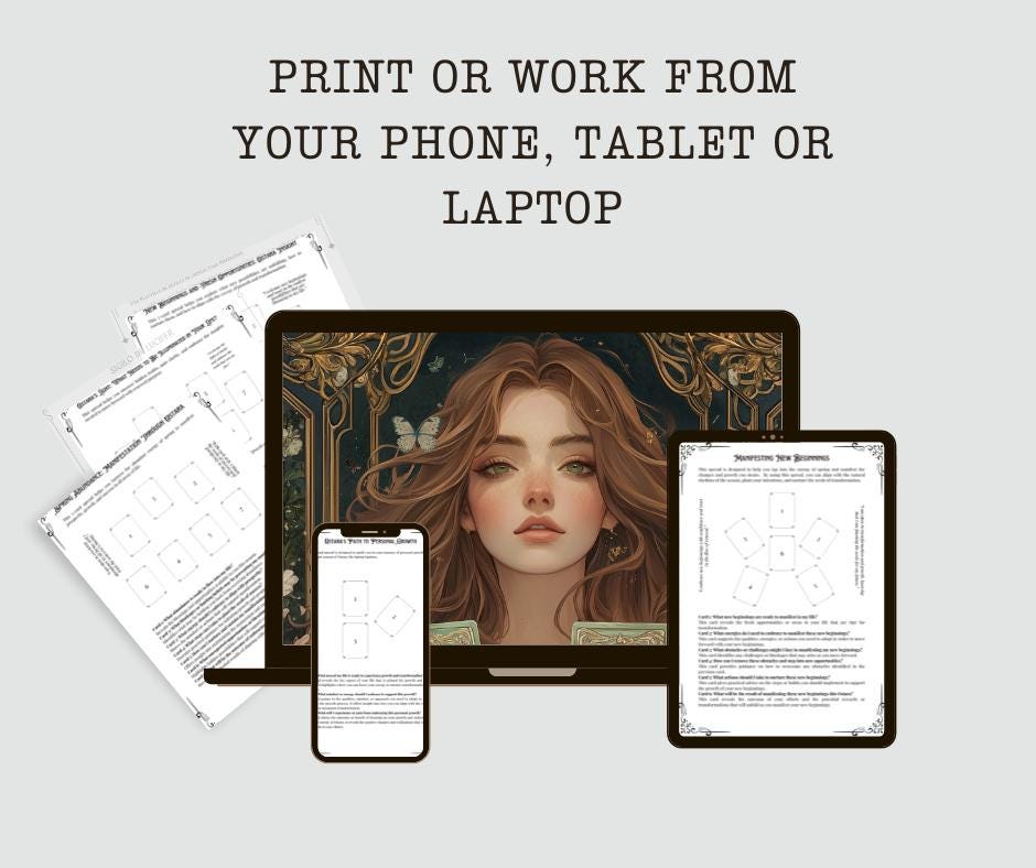 Ostara Tarot Spread Journal. 20 Tarot Spreads to Embrace the Energy of the Sabbat. Printable
