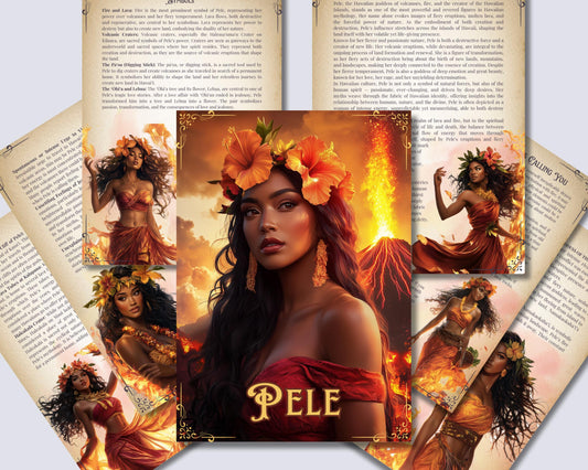 Pele, the Hawaiian goddess of fire, volcanoes, and transformation. Printable