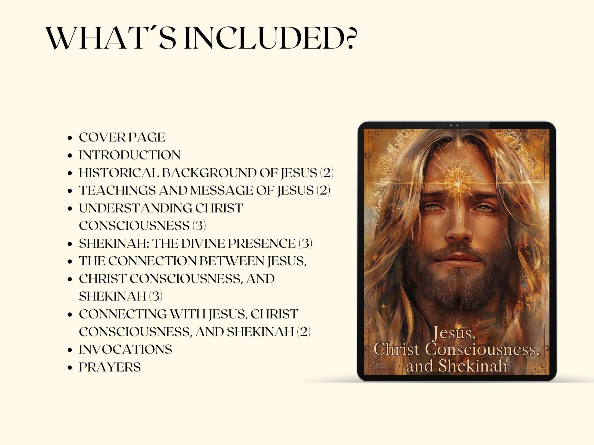 Jesus, Christ Consciousness, and Shekinah. Beautiful printable pages.