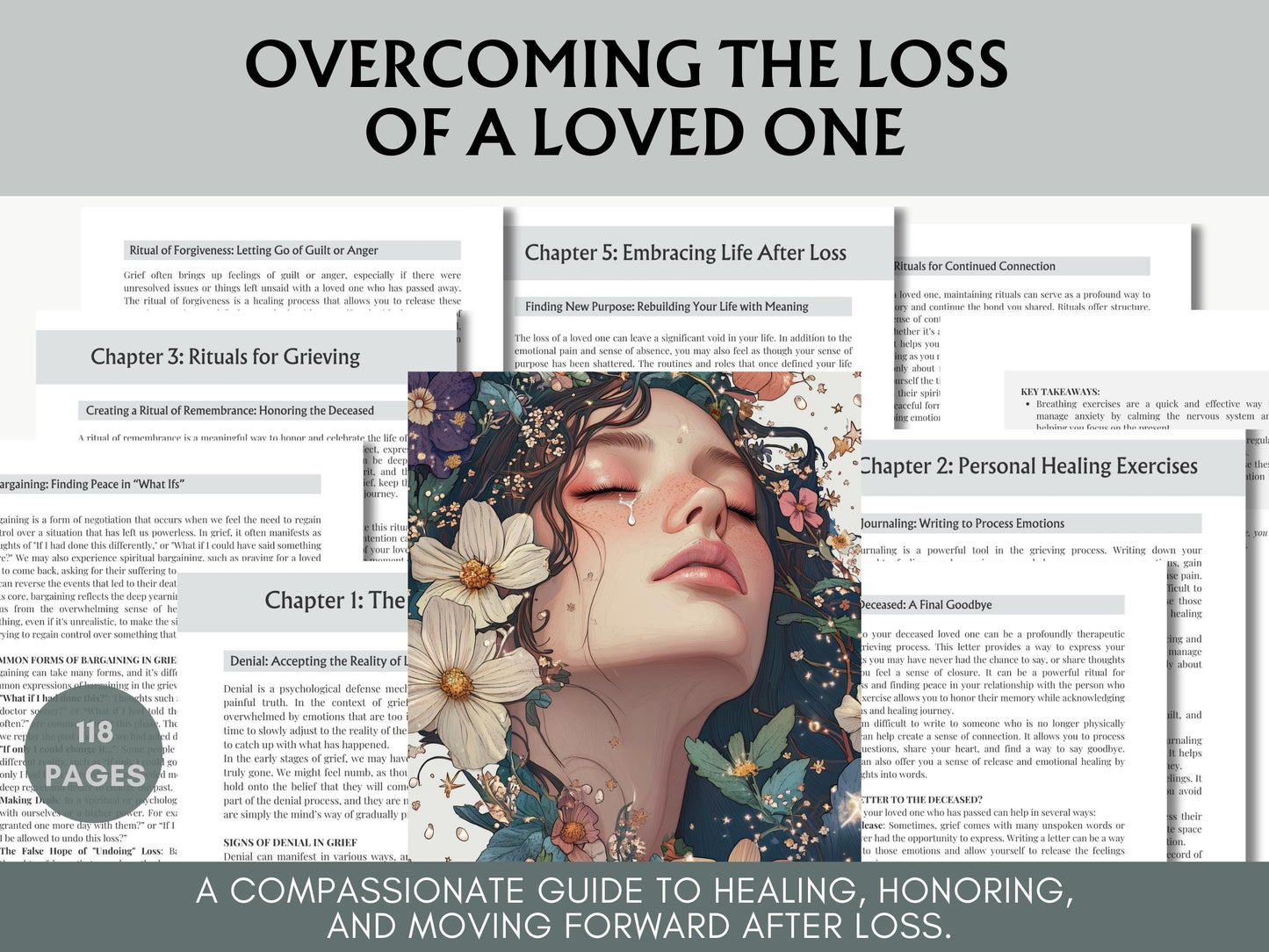 Overcoming the Loss of a Loved One – A 118-Page Guide to Healing and Transformation. Printable