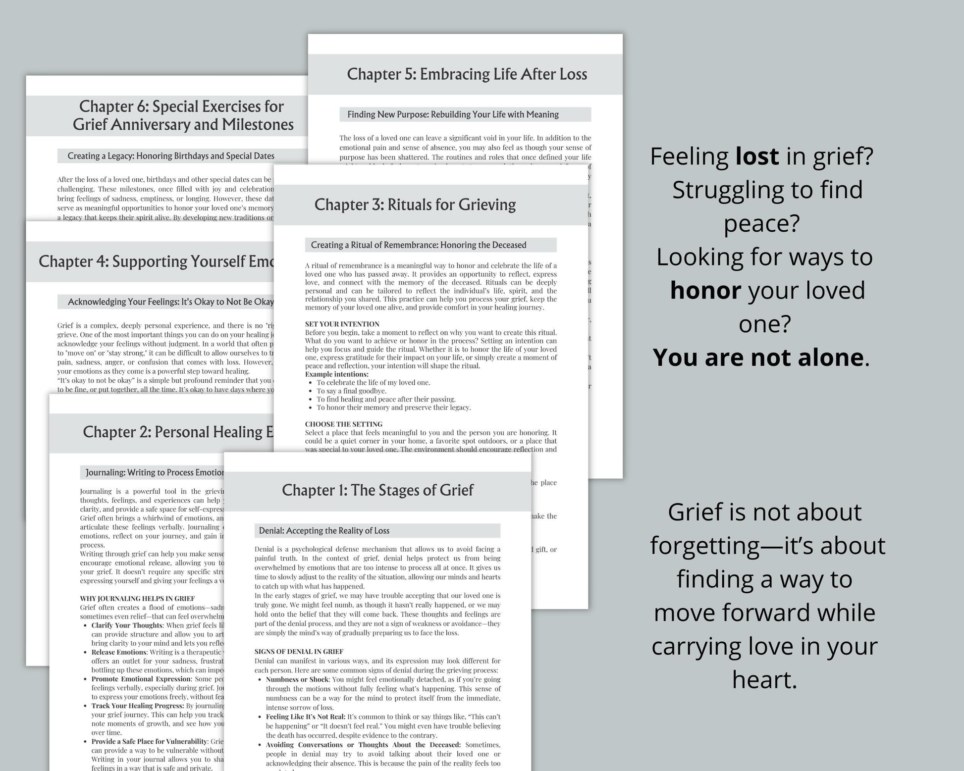 Overcoming the Loss of a Loved One – A 118-Page Guide to Healing and Transformation. Printable