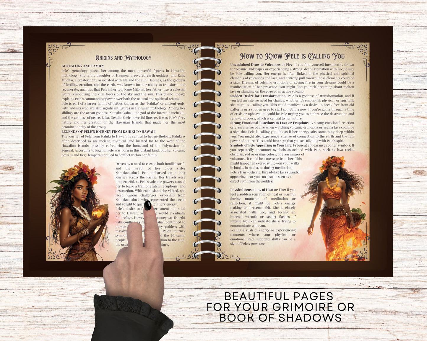 Pele, the Hawaiian goddess of fire, volcanoes, and transformation. Printable
