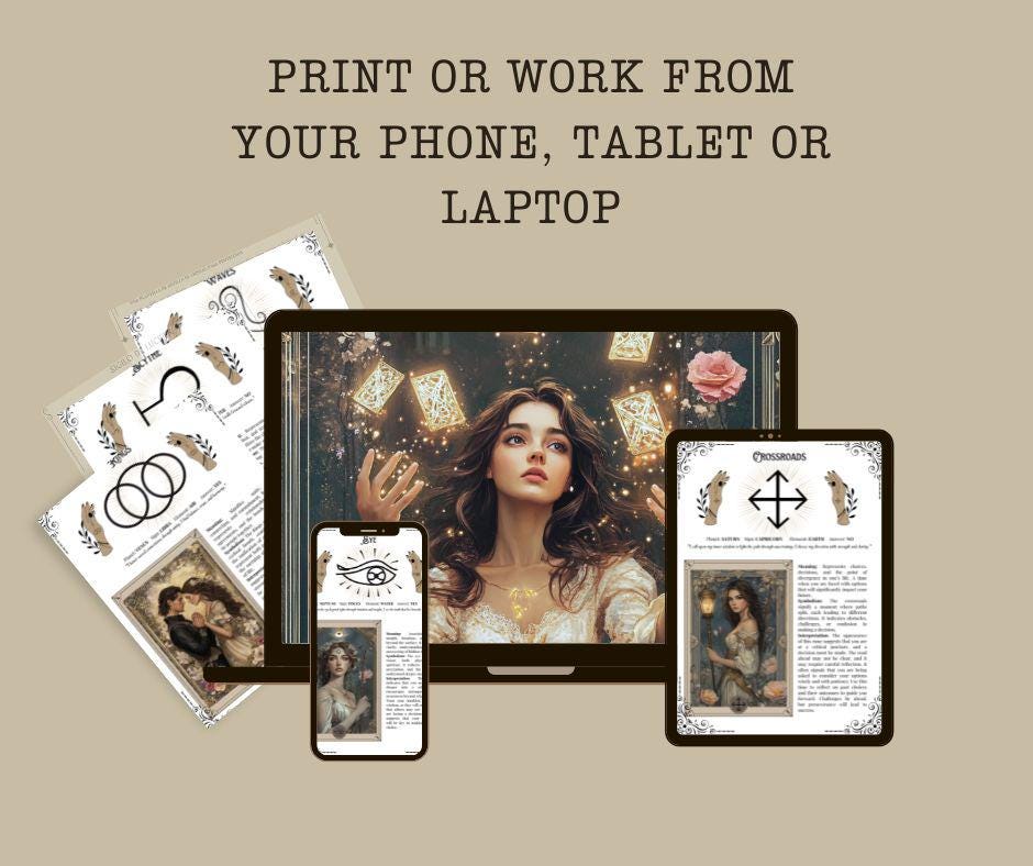 Witches Rune Bundle. Printable Grimoire Pages & Rune Magic Cards. Gorgeous, ready-to-print pages for your Grimoire or Book of Shadows.