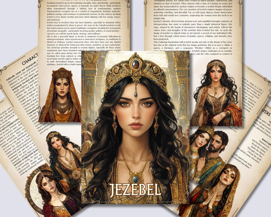 Jezebel: The Forbidden Queen. Beautiful pages for your grimoire or Book Of Shadows. Printable