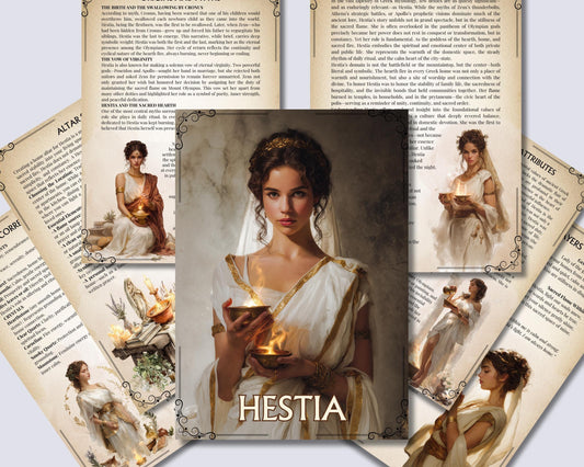 HESTIA. Printable Grimoire Pages.